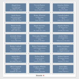 Sticker Blue Holly Jolly Christmas Adresse d'invité