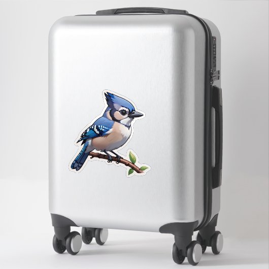 Sticker Blue Jay Bird (Sur valise)