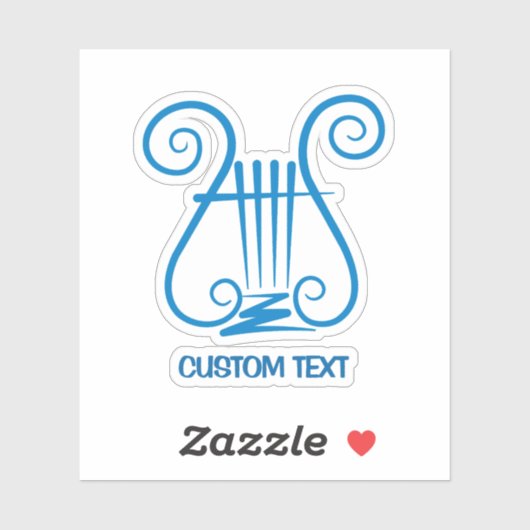 Sticker Blue Lyre (Feuille)