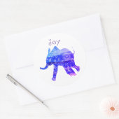 Sticker Blue Mandala Baby Elephant Joy (Enveloppe)