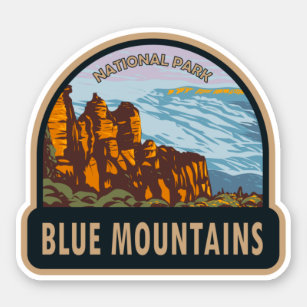 Sticker Blue Mountains National Park Australie Vintage
