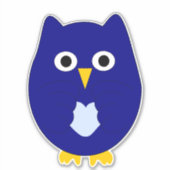 Sticker Blue Owl Design (Devant)