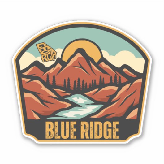 Sticker Blue Ridge, Géorgie (Devant)