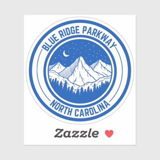 Sticker Blue Ridge Parkway Pittoresque Byway Virginia Nort (Feuille)