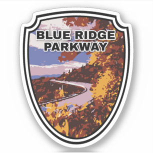 Sticker Blue Ridge Parkway Pittoresque Byway Virginia Nort
