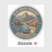 Sticker Blue Ridge Parkway Pittoresque En voiture classiqu (Feuille)