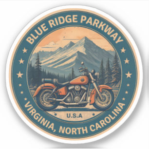 Sticker Blue Ridge Parkway Pittoresque Vélo de moto