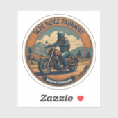 Sticker Blue Ridge Parkway Pittoresque Vélo de moto (Feuille)