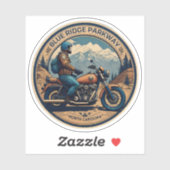 Sticker Blue Ridge Parkway Pittoresque Vélo de moto (Feuille)
