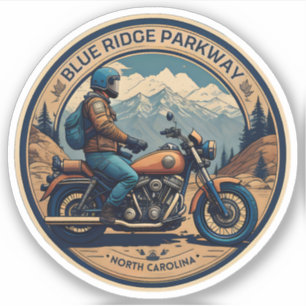 Sticker Blue Ridge Parkway Pittoresque Vélo de moto