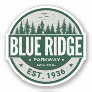 Sticker Blue Ridge Parkway Scenic Byway Virginie Nord C