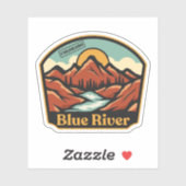 Sticker Blue River, Colorado (Feuille)