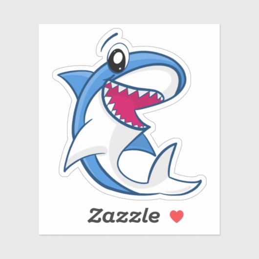 Sticker Blue Shark Sea Life Jote Enfants Pool Party (Feuille)