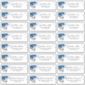 Sticker Blue Silver Butterfly 24 Mariage Adresse du client (Devant)