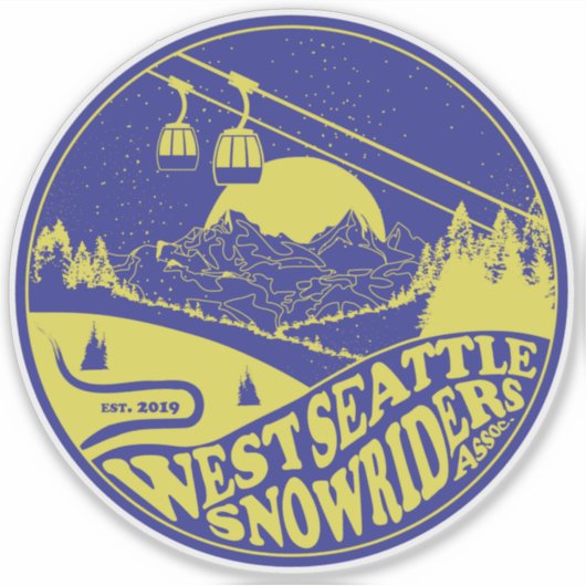 Sticker Blue Snowriders (Devant)