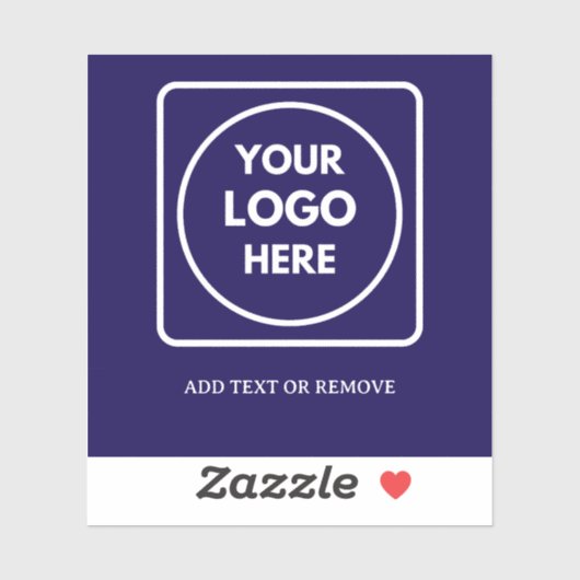 Sticker Blue Vinyl Logo Business Promo QR Code label (Feuille)