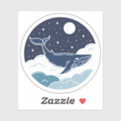 Sticker Blue Whale Dream (Feuille)