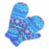 Sticker Blue Winter Mittens | Vacances (Devant)