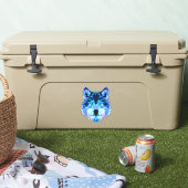 Sticker Blue Wolf Head Low Polygon-00000 (Glacière)