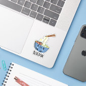 Sticker Bluedon Drôle Udon Pun (Ordinateur portable avec iPhone)