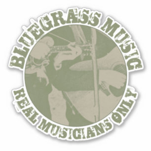 Sticker Bluegrass Musique Réels Musiciens Seulement Joueur