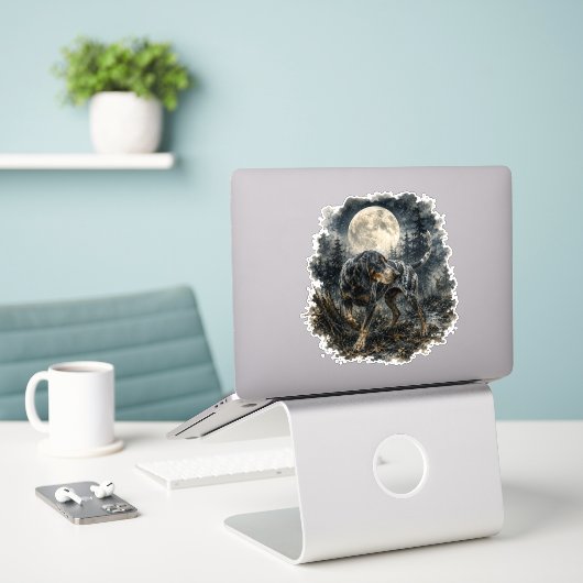 Sticker Bluetick Coonhound (Ordinateur portable sur le bureau)