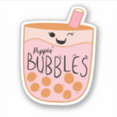 Sticker Boba Bubble Thé Cute et drôle (Devant)