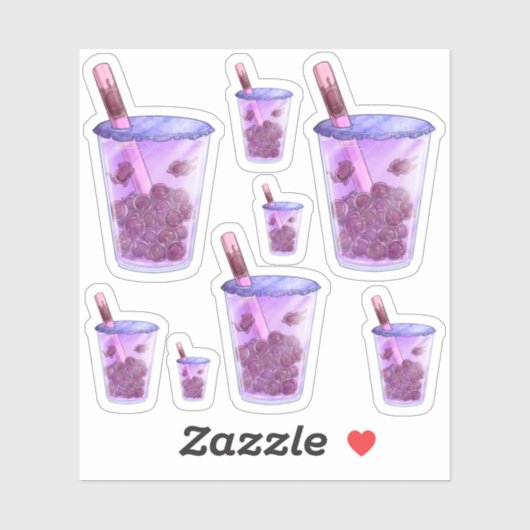 Sticker Boba Cats (Feuille)