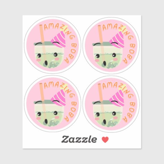 Sticker Boba Extraordinaire - Pack de 4 (Feuille)