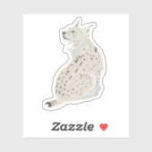 Sticker Bobcat Sitting Woodland Animal  (Feuille)