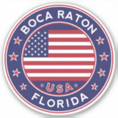 Sticker Boca Raton Floride, Boca Raton (Devant)
