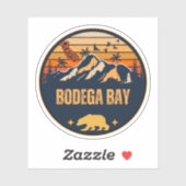 Sticker Bodega Bay, Californie (Feuille)