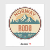 Sticker Bodø, Norvège Norvège (Feuille)