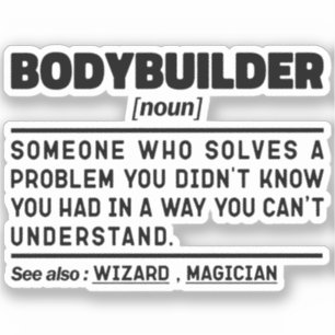 Sticker Bodybuilder Noun Définition Fitness Lover Workout