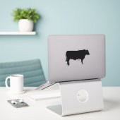 Sticker Boeuf de boeuf - Black Angus Bull (Ordinateur portable sur le bureau)