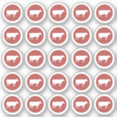 Sticker Boeuf de choix de repas (Devant)