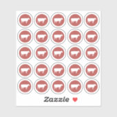 Sticker Boeuf de choix de repas (Feuille)