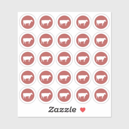 Sticker Boeuf de choix de repas (Feuille)