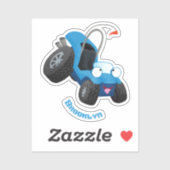 Sticker Boggy dune mignonne hors route (Feuille)