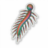Sticker Bogue rampant rouge et vert (Devant)