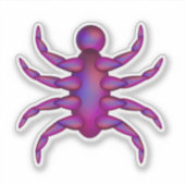 Sticker Bogue violet à huit pattes (Devant)