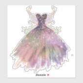 Sticker Bohême Fairy Ball Gown | Boudin Ombre (Feuille)