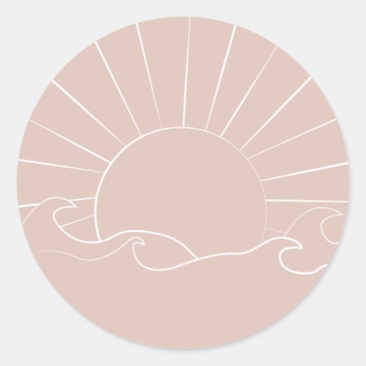 Sticker Bohemian Sun et Waves (Devant)