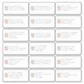 Sticker Boho 18 Nom individuel Adresse Clients Mariages (Devant)