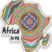 Sticker Boho Afrique Kente Kaleidoscope Afrique EN MOI (Devant)