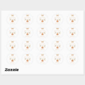 Sticker Boho Baby shower d'automne Merci (Feuille)