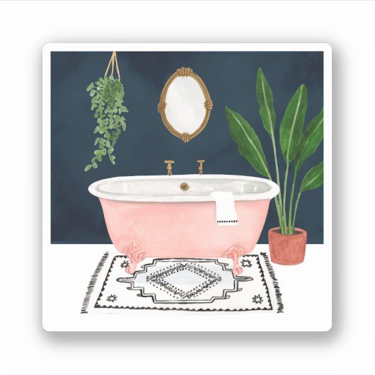 Sticker Boho Bath II (Devant)