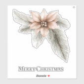 Sticker Boho Blush rose Noël Floral (Feuille)