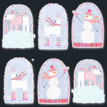 Sticker Boho Christmas Winter Deer Bear et Snowman<br><div class="desc">stickers de Noël ou d'hiver Boho mignons avec un ours polaire,  un cerf et un bonhomme de neige,  tous portant des tricots douillets. Utilisez ces autocollants pour embellir vos cadeaux et vos cartes pour les vacances.</div>