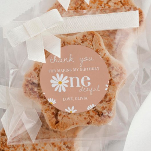 Sticker Boho Daisy 1er Anniversaire Étiquettes